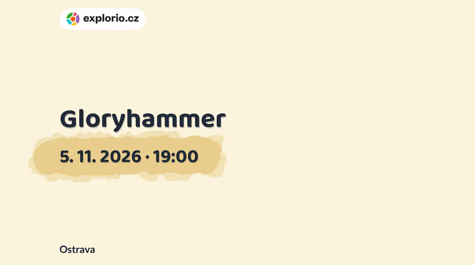 Gloryhammer – divadlo, Hudba a Kino, Ostrava