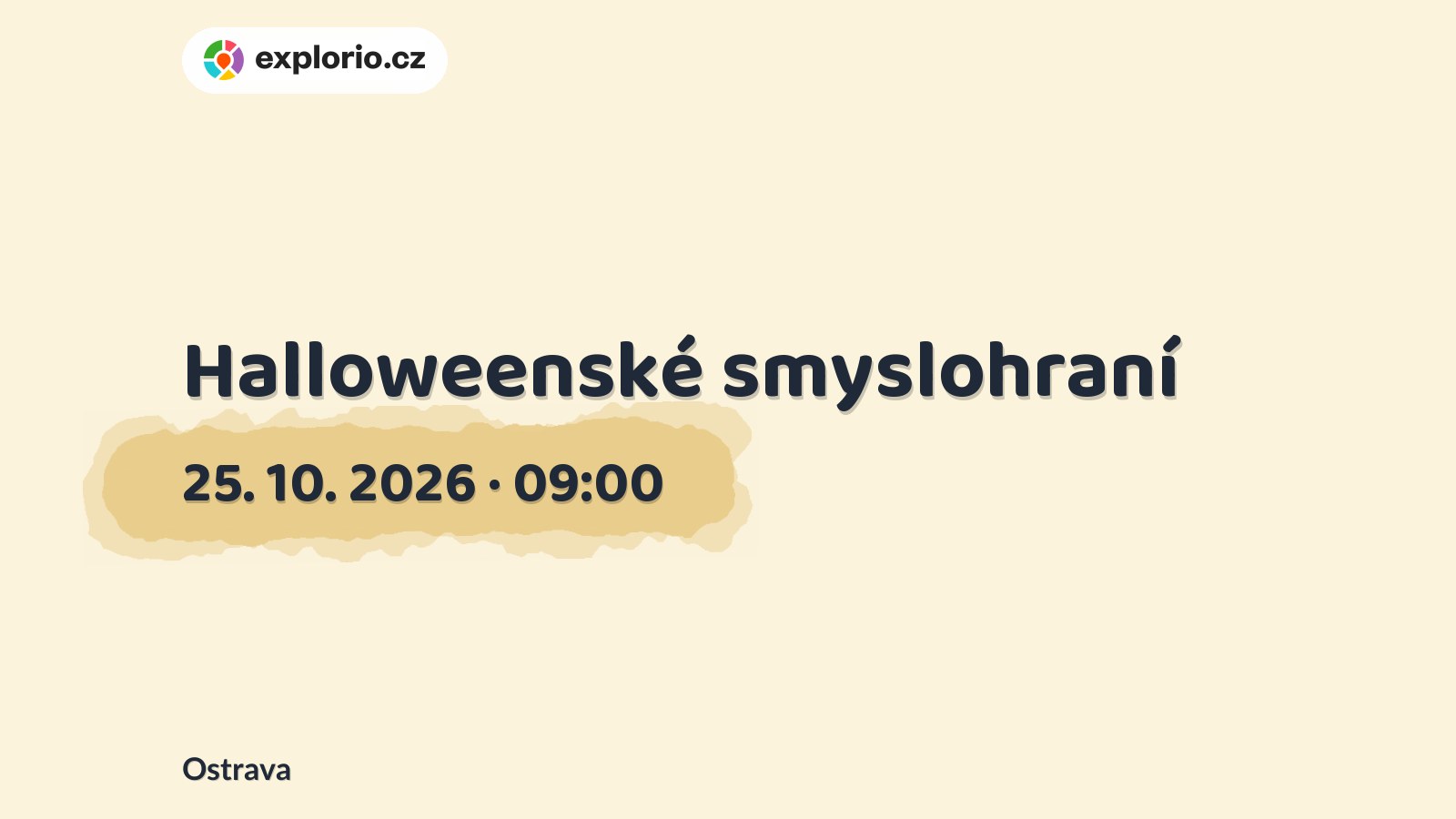 Halloweenské smyslohraní – tvořivé dílny a Workshopy, Ostrava
