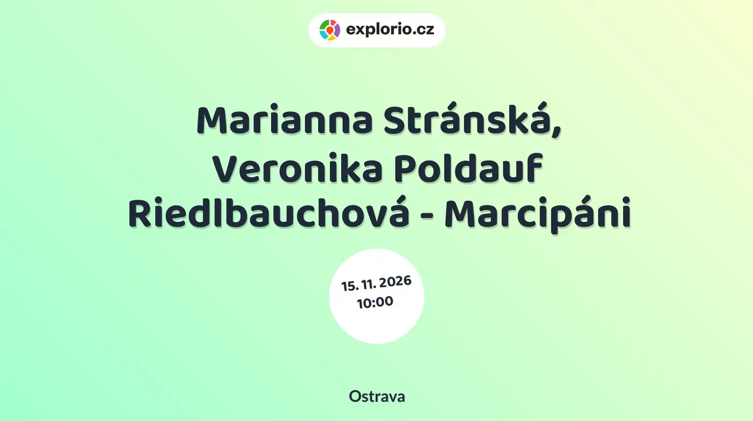 Marianna Stránská, Veronika Poldauf Riedlbauchová - Marcipáni – divadlo, Hudba a Kino, Ostrava