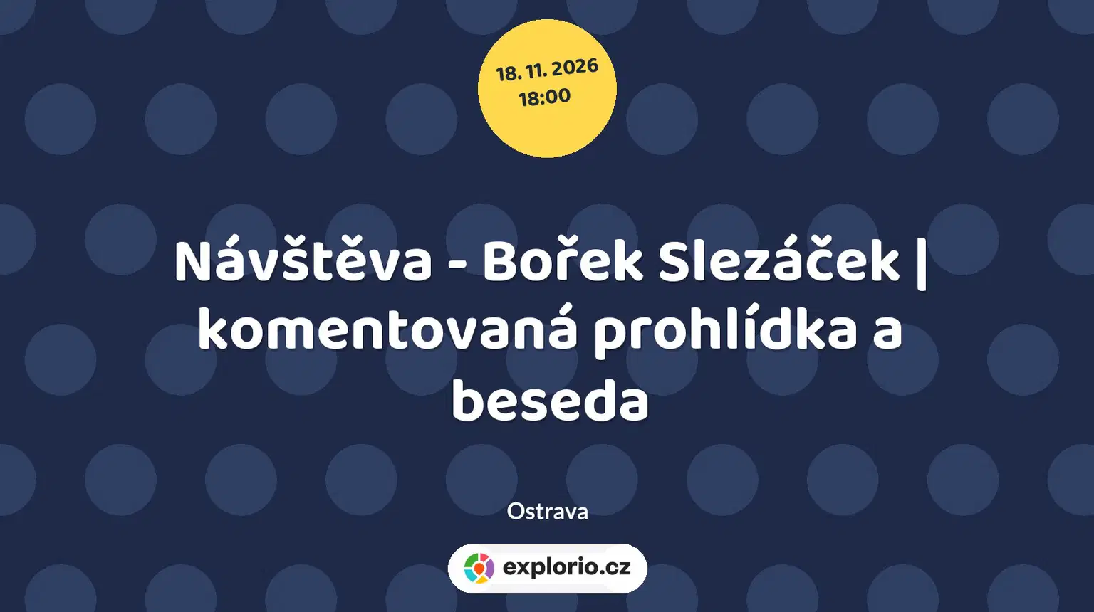 Návštěva - Bořek Slezáček | komentovaná prohlídka a beseda – prohlídky a Muzea, Ostrava