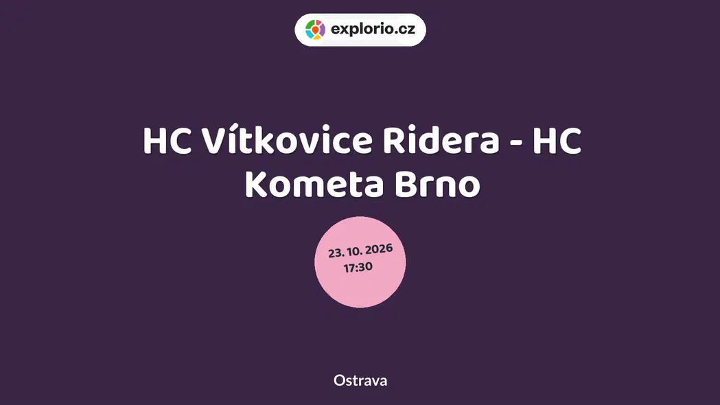 HC Vítkovice Ridera - HC Kometa Brno – sport a Pohyb, Ostrava