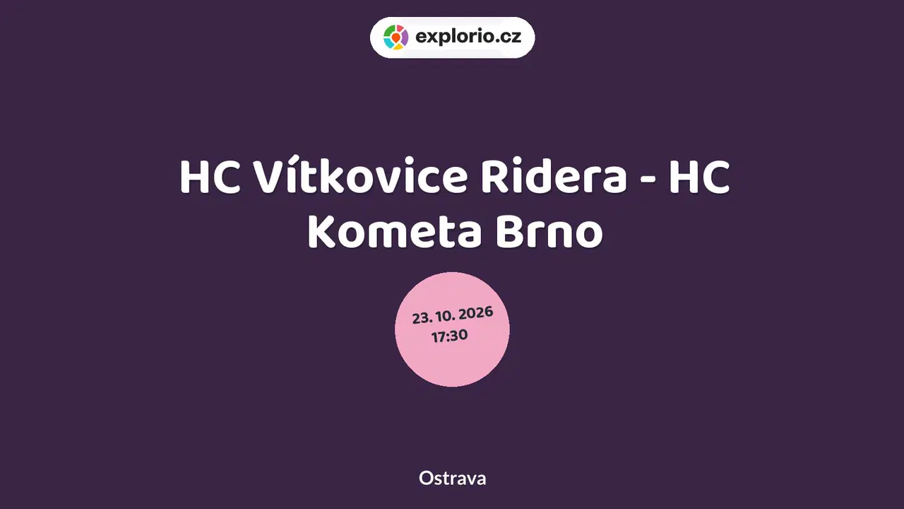HC Vítkovice Ridera - HC Kometa Brno – sport a Pohyb, Ostrava