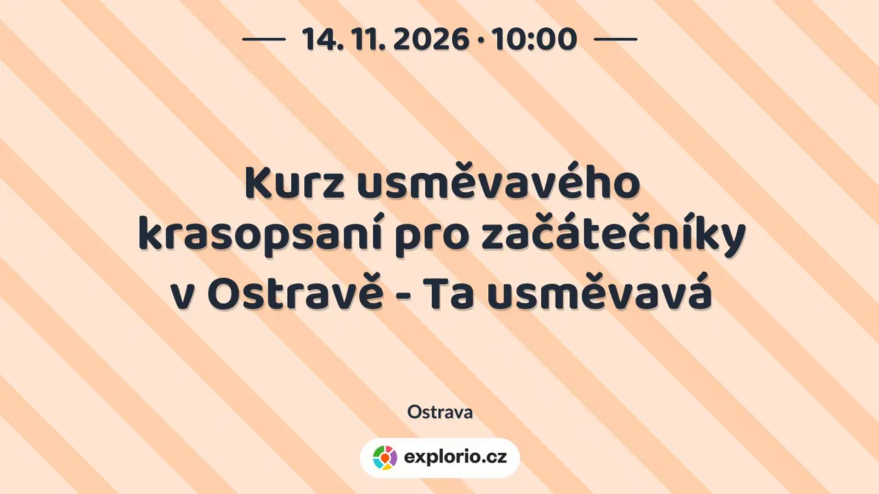 Kurz usměvavého krasopsaní pro začátečníky v Ostravě - Ta usměvavá – tvořivé dílny a Workshopy, Ostrava