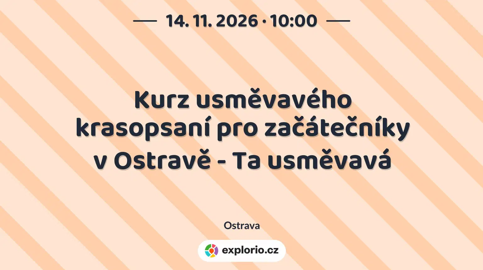 Kurz usměvavého krasopsaní pro začátečníky v Ostravě - Ta usměvavá – tvořivé dílny a Workshopy, Ostrava