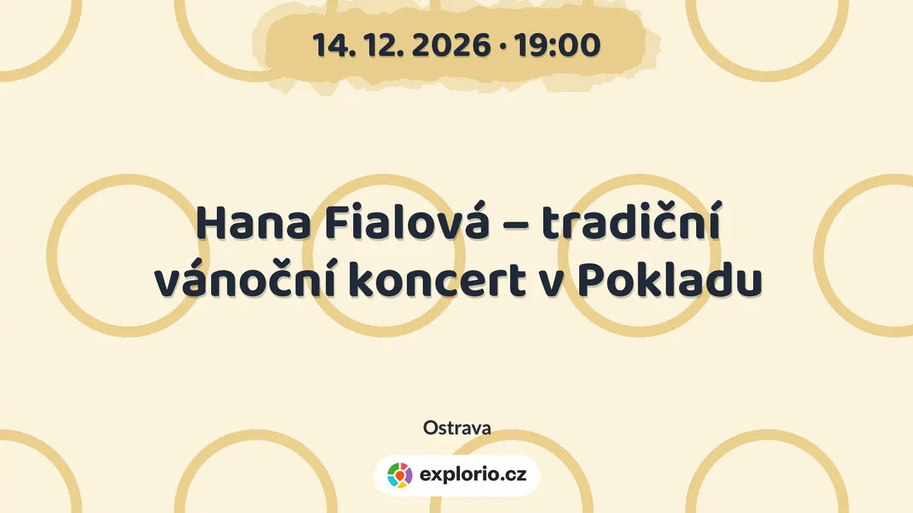 Hana Fialová – tradiční vánoční koncert v Pokladu – divadlo, Hudba a Kino, Ostrava