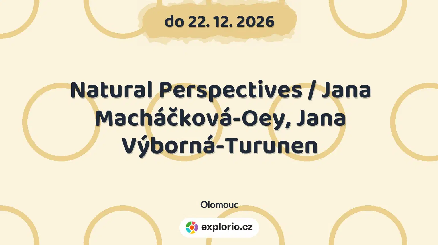 Natural Perspectives / Jana Macháčková-Oey, Jana Výborná-Turunen – prohlídky a Muzea, Olomouc