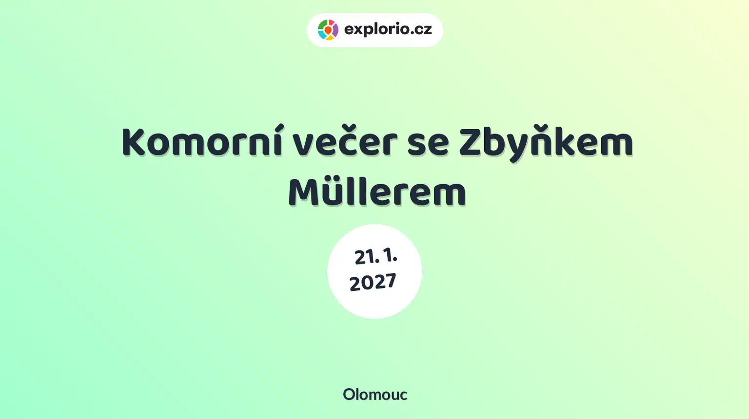 Komorní večer se Zbyňkem Müllerem – divadlo, Hudba a Kino, Olomouc