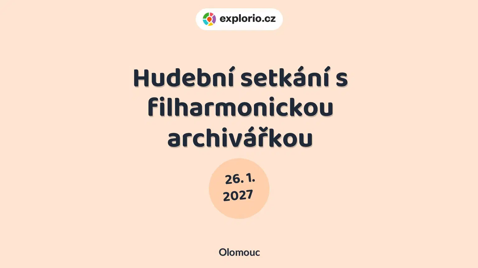 Hudební setkání s filharmonickou archivářkou – divadlo, Hudba a Kino, Olomouc