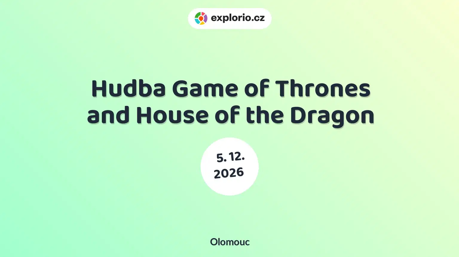 Hudba Game of Thrones and House of the Dragon – divadlo, Hudba a Kino, Olomouc