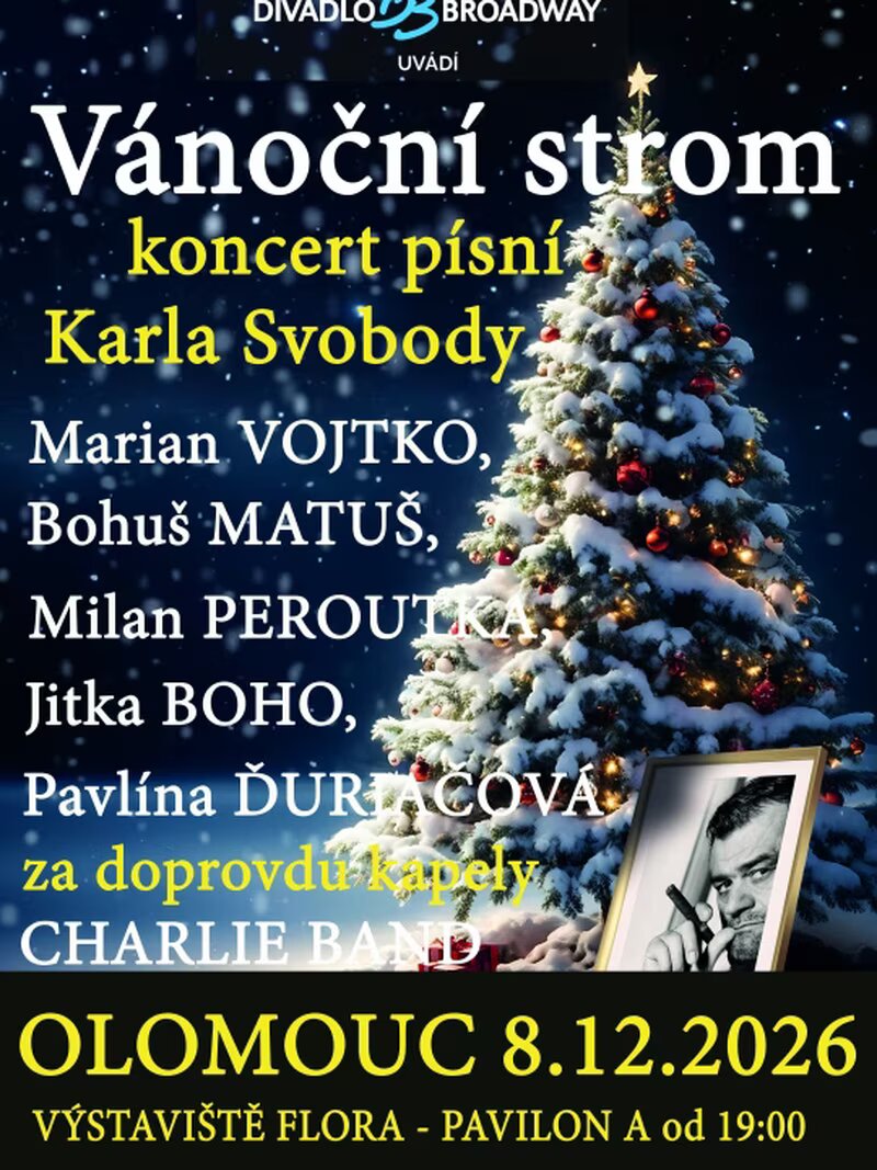 Vánoční strom, koncert písní Karla Svobody – divadlo, Hudba a Kino, Olomouc – fotka 2