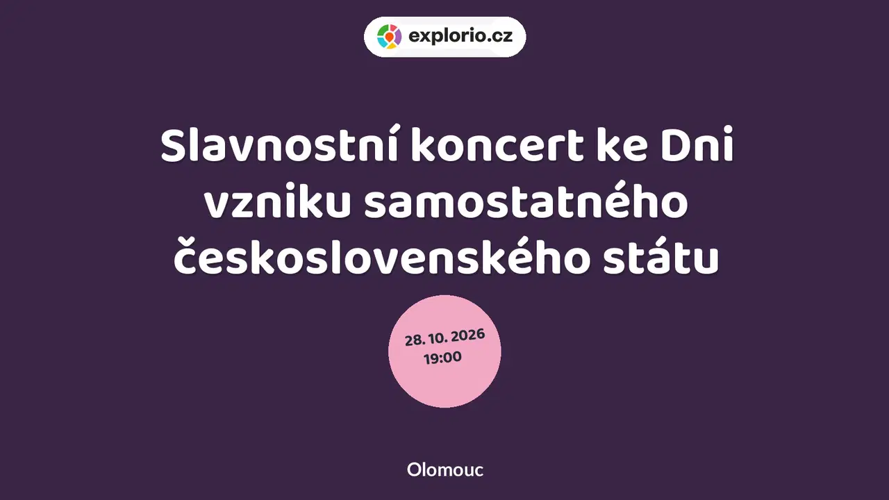 Slavnostní koncert ke Dni vzniku samostatného československého státu – divadlo, Hudba a Kino, Olomouc