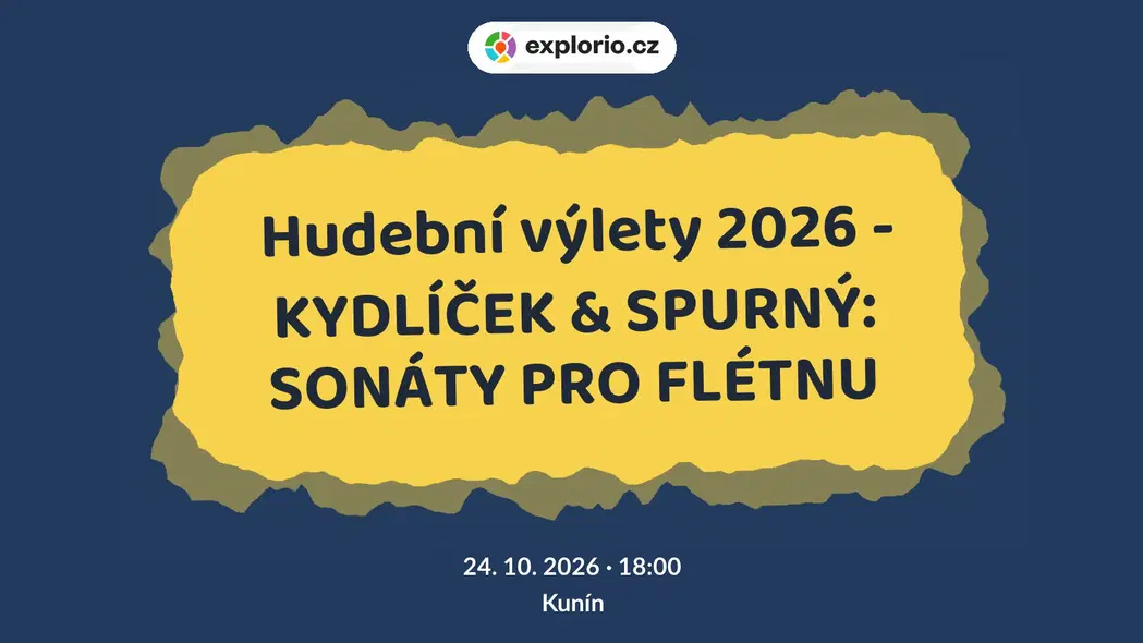 Hudební výlety 2026 - KYDLÍČEK & SPURNÝ: SONÁTY PRO FLÉTNU – divadlo, Hudba a Kino, Kunín