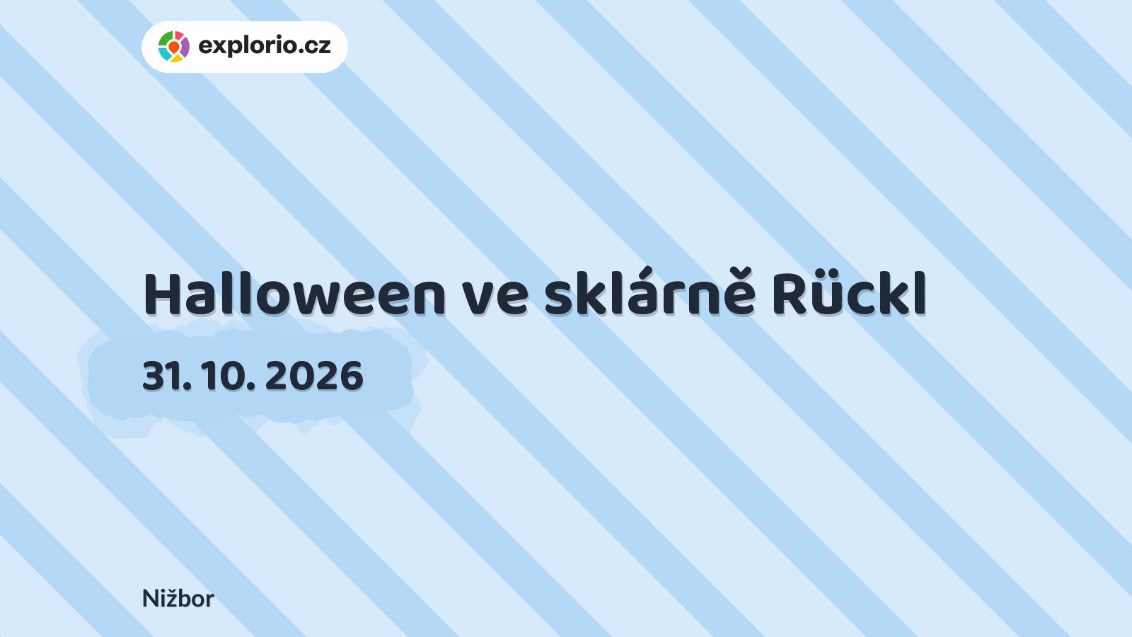 Halloween ve sklárně Rückl – tvořivé dílny a Workshopy, Nižbor