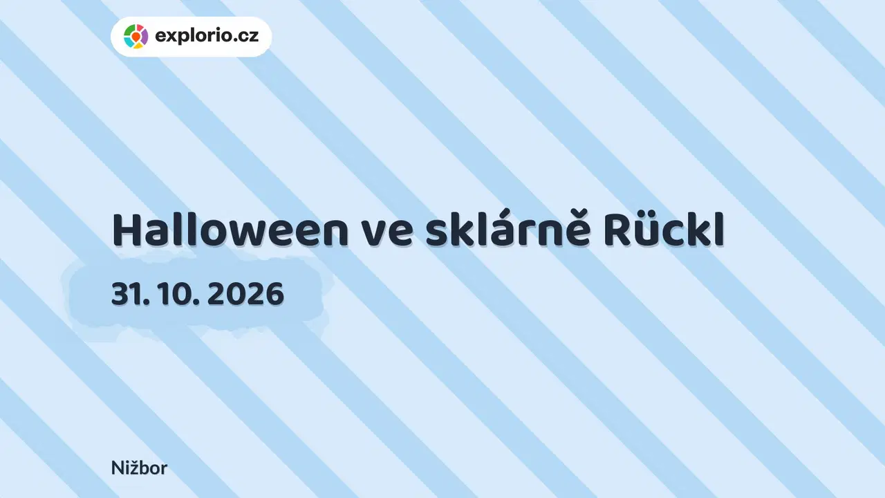 Halloween ve sklárně Rückl – tvořivé dílny a Workshopy, Nižbor