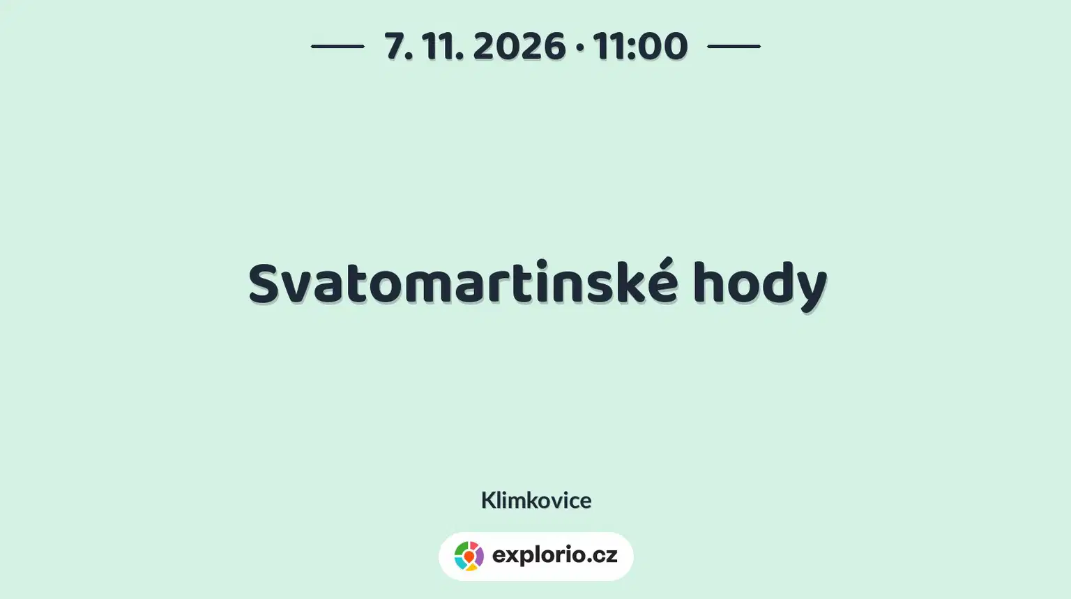 Svatomartinské hody – festivaly a Slavnosti, Klimkovice