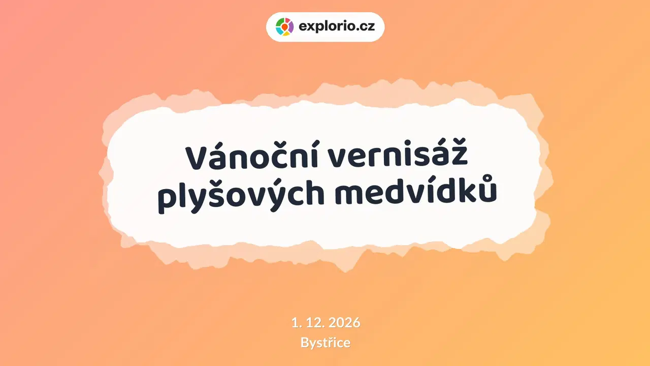 Vánoční vernisáž plyšových medvídků – prohlídky a Muzea, Bystřice