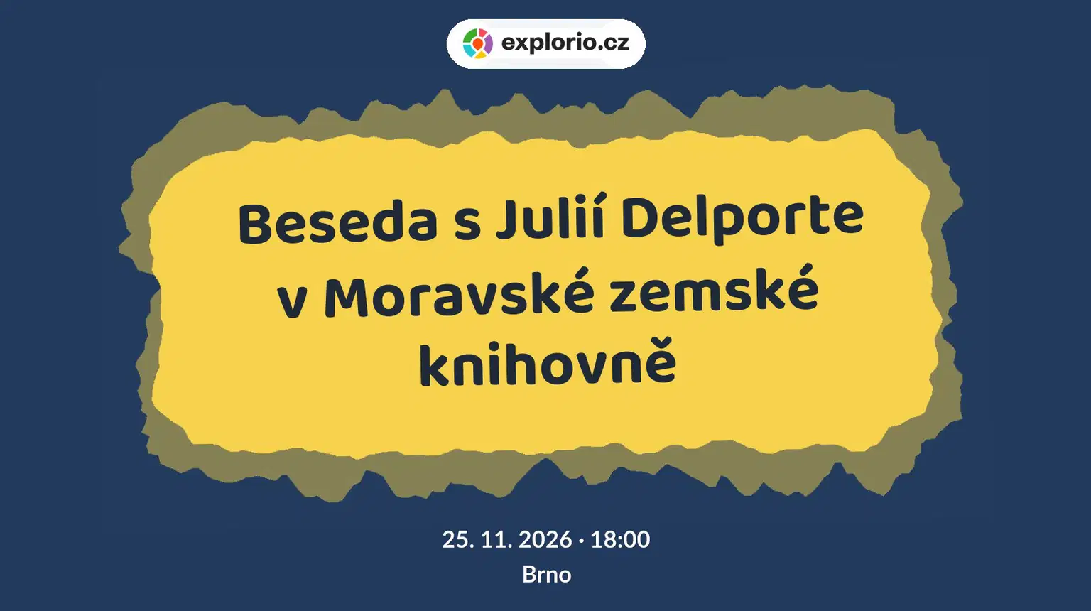 Beseda s Julií Delporte v Moravské zemské knihovně – divadlo, Hudba a Kino, Brno