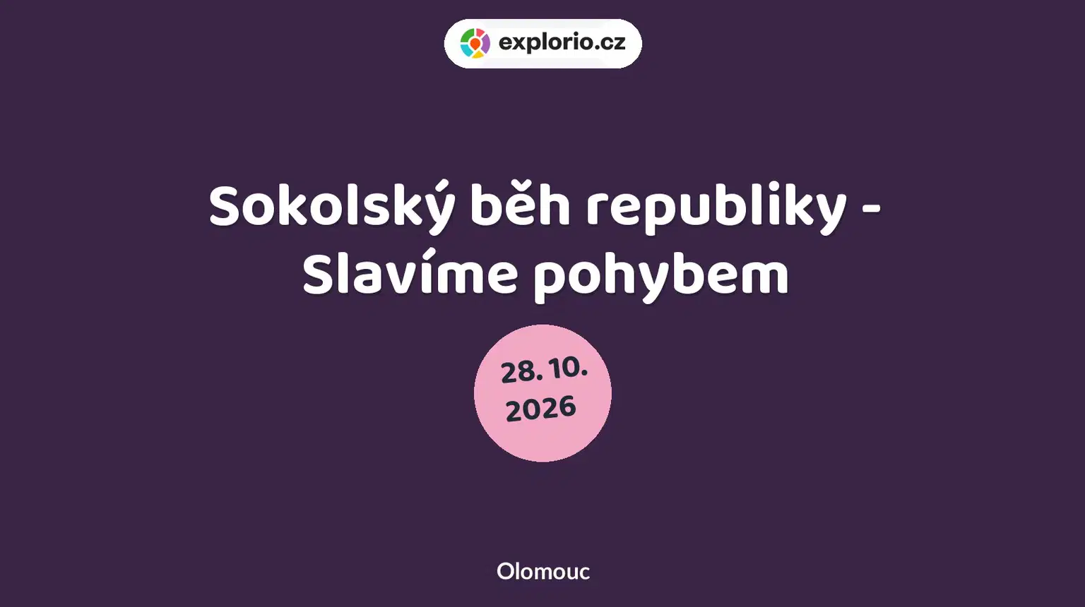 Sokolský běh republiky - Slavíme pohybem – sport a Pohyb, Olomouc