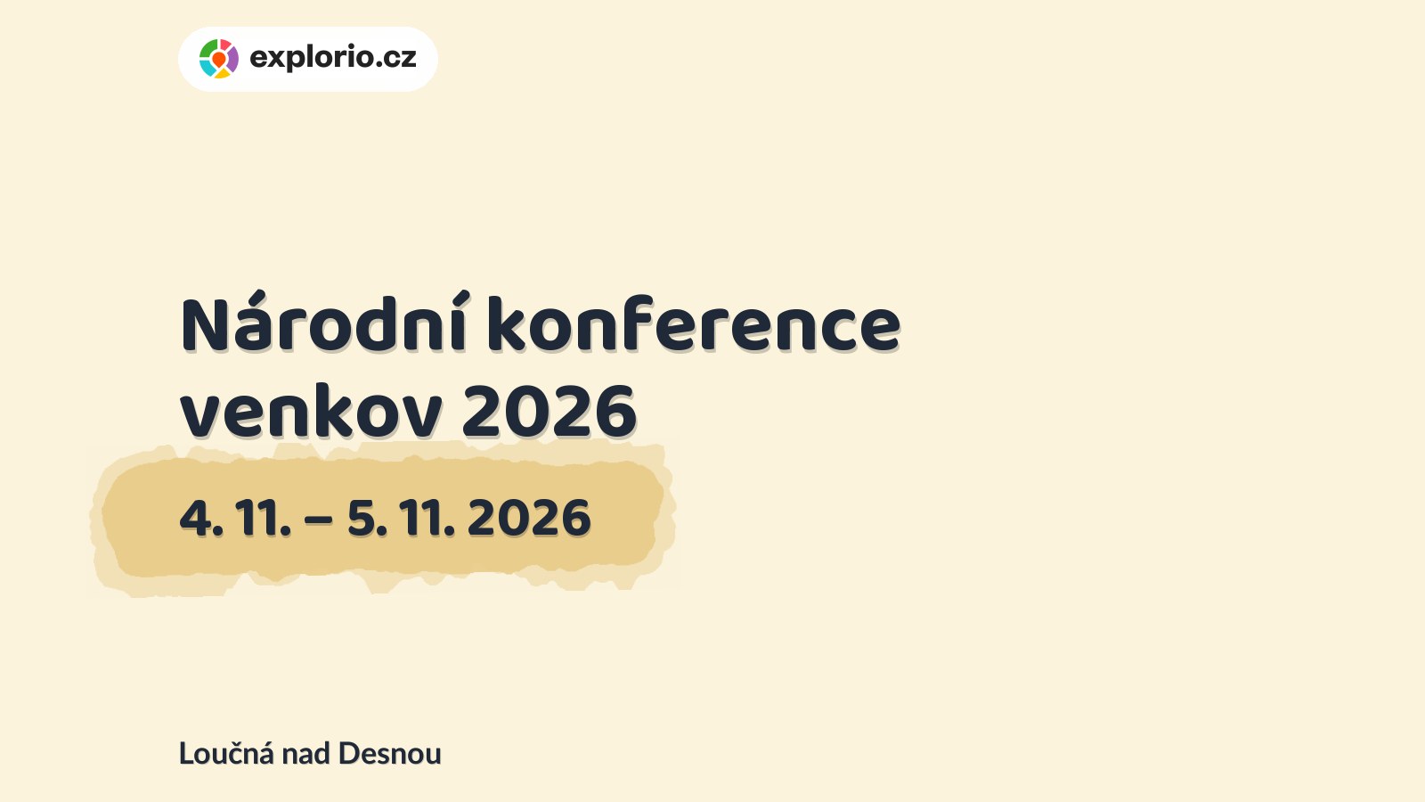 Národní konference venkov 2026 – prohlídky a Muzea, Loučná nad Desnou
