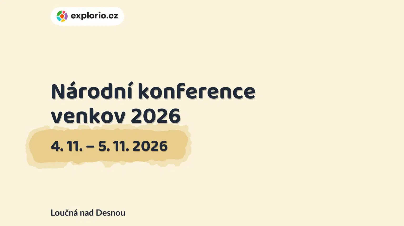 Národní konference venkov 2026 – prohlídky a Muzea, Loučná nad Desnou