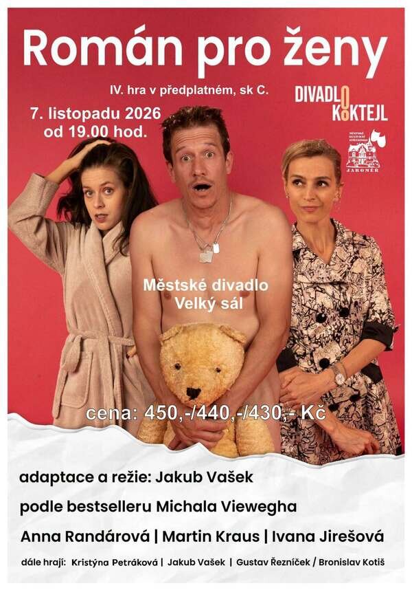 PŘEDSTAVENÍ: ROMÁN PRO ŽENY – divadlo, Hudba a Kino, Jaroměř – fotka 2
