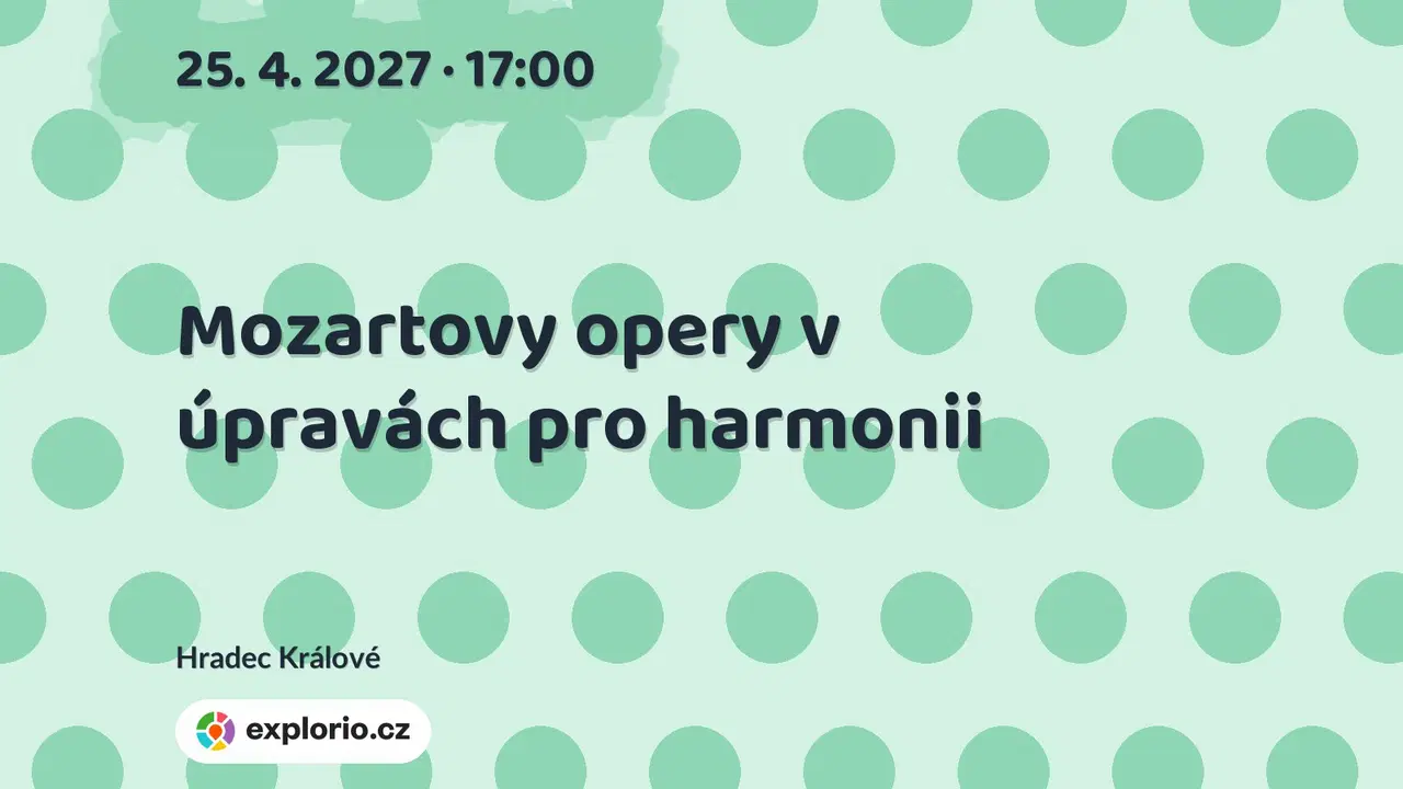 Mozartovy opery v úpravách pro harmonii – divadlo, Hudba a Kino, Hradec Králové