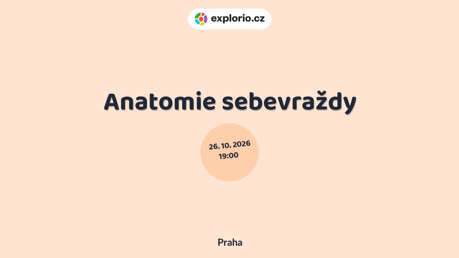Anatomie sebevraždy – divadlo, Hudba a Kino, Praha