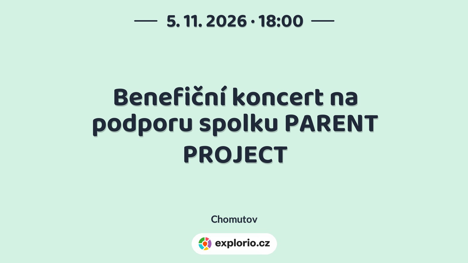 Benefiční koncert na podporu spolku PARENT PROJECT – divadlo, Hudba a Kino, Chomutov