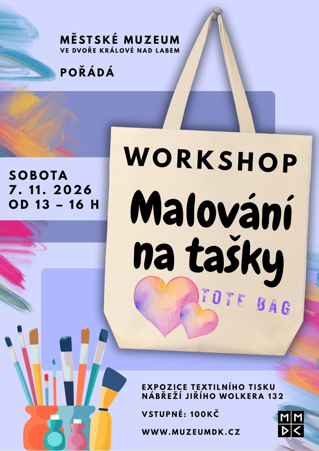 textilní dílna: MALOVÁNÍ NA TAŠKY – tvořivé dílny a Workshopy, Dvůr Králové nad Labem – fotka 2