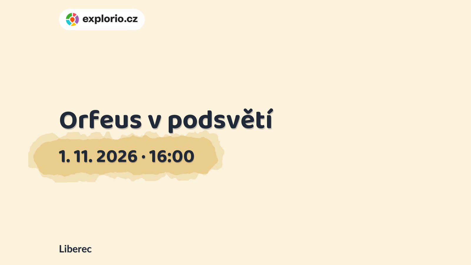Orfeus v podsvětí – divadlo, Hudba a Kino, Liberec