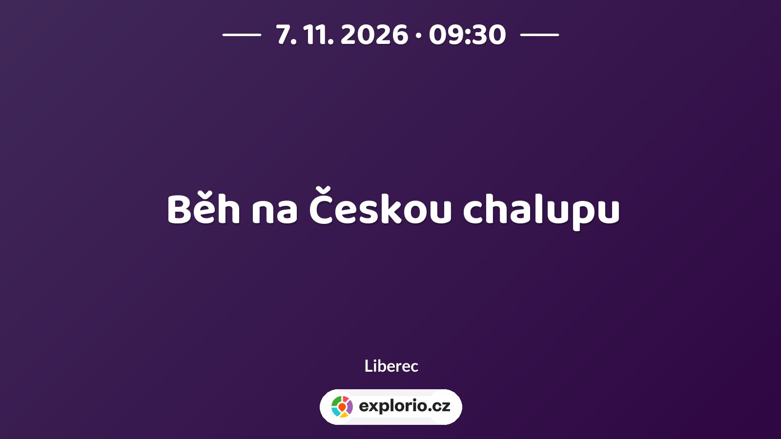 Běh na Českou chalupu – sport a Pohyb, Liberec