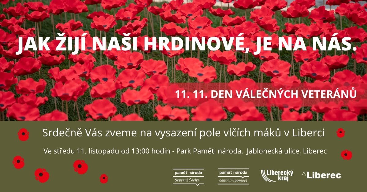 Vysazení pole vlčích máků v parku Paměti národa – prohlídky a Muzea, Liberec – fotka 2
