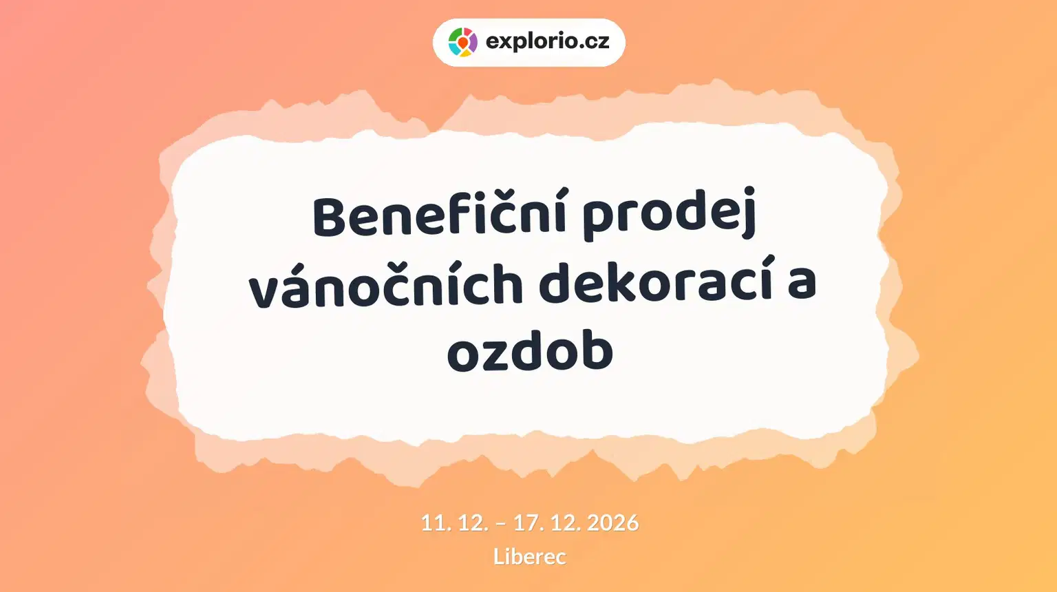 Benefiční prodej vánočních dekorací a ozdob – prohlídky a Muzea, Liberec