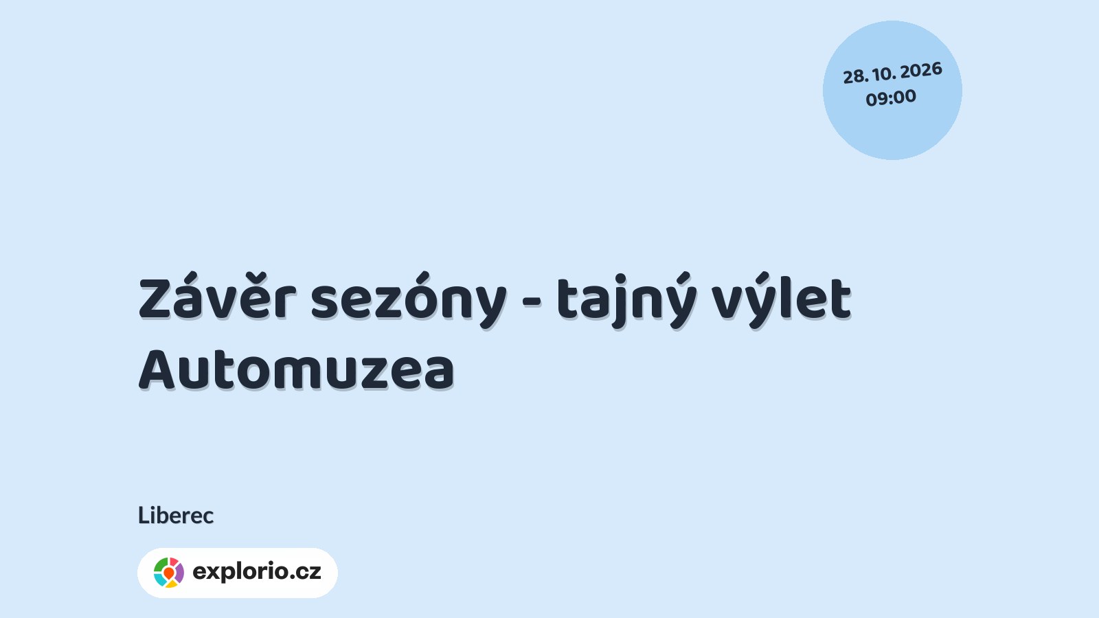 Závěr sezóny - tajný výlet Automuzea – prohlídky a Muzea, Liberec