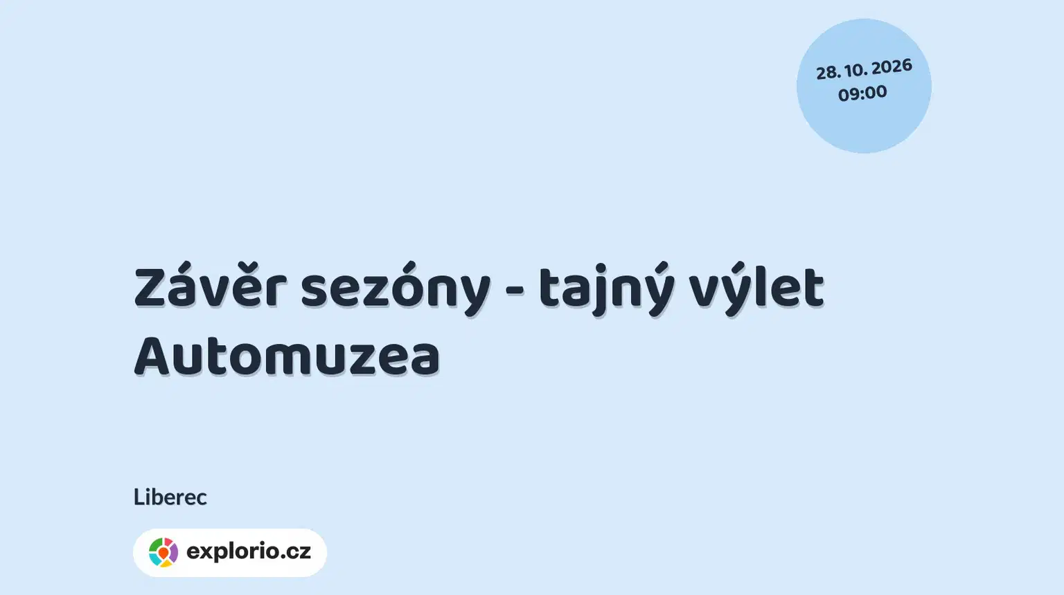 Závěr sezóny - tajný výlet Automuzea – prohlídky a Muzea, Liberec