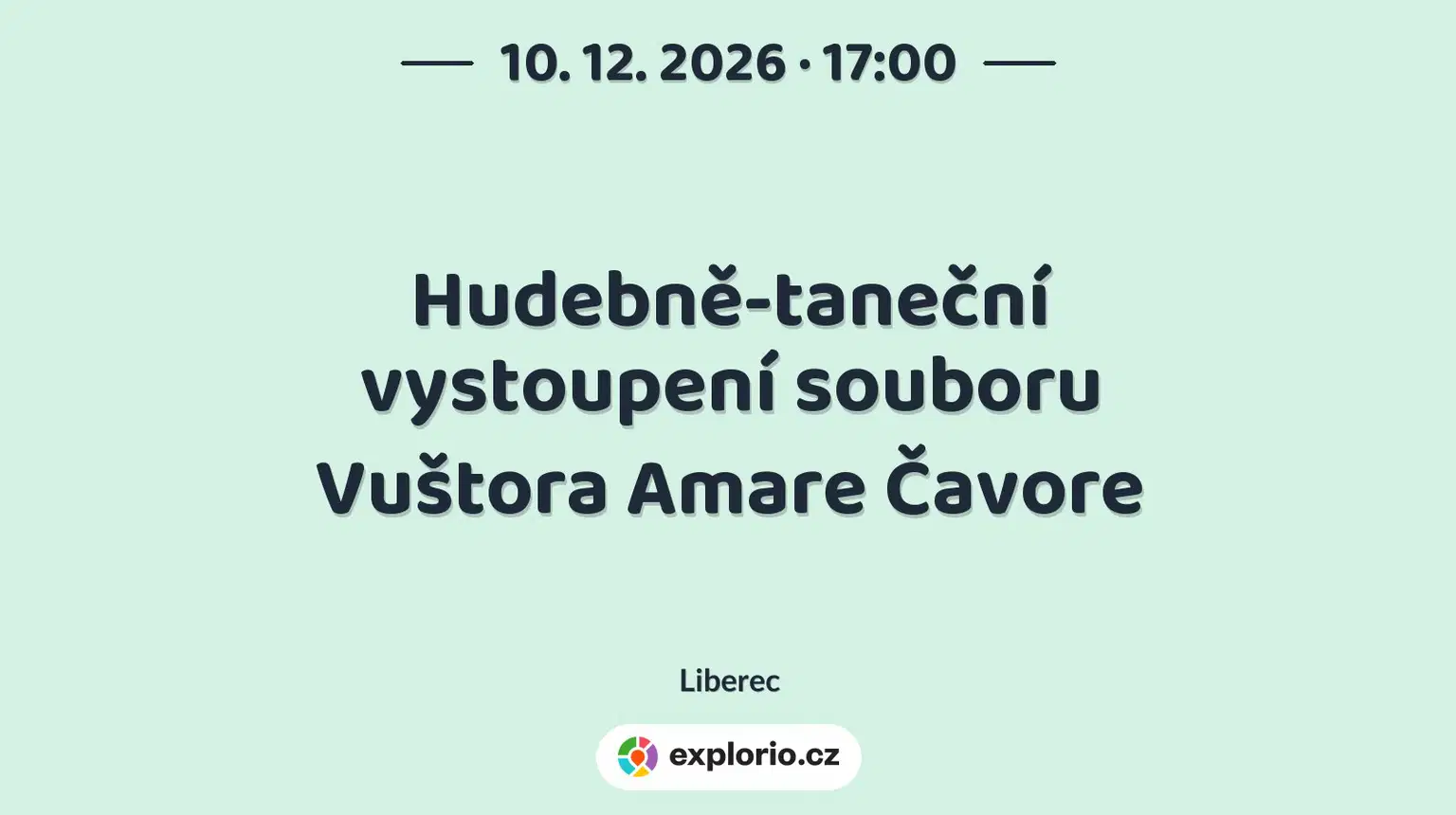 Hudebně-taneční vystoupení souboru Vuštora Amare Čavore – divadlo, Hudba a Kino, Liberec