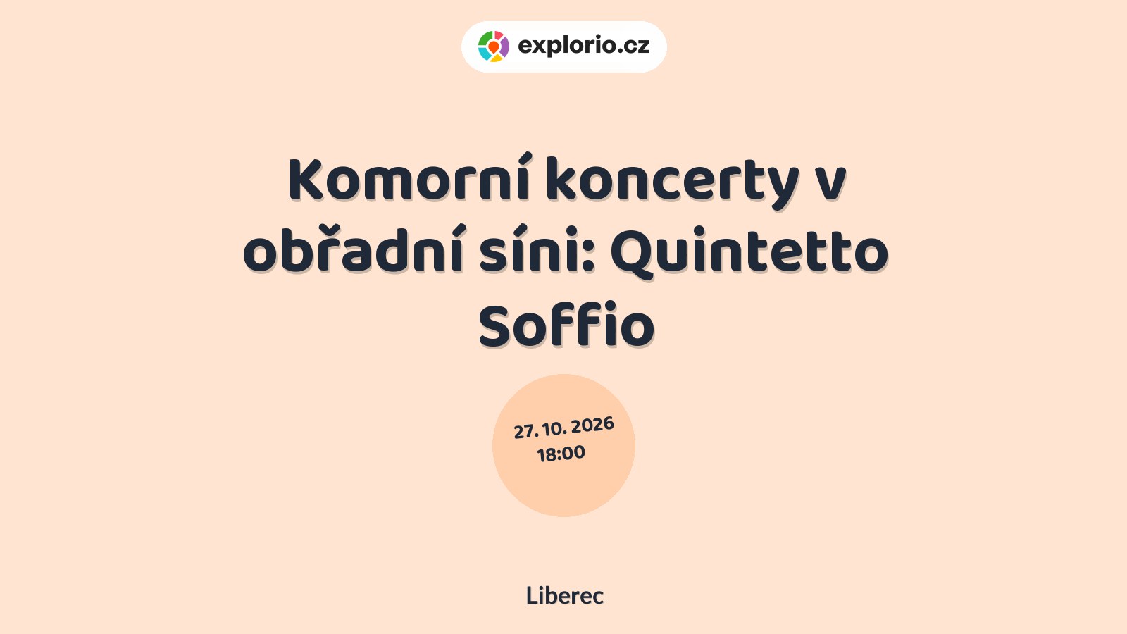 Komorní koncerty v obřadní síni: Quintetto Soffio – divadlo, Hudba a Kino, Liberec