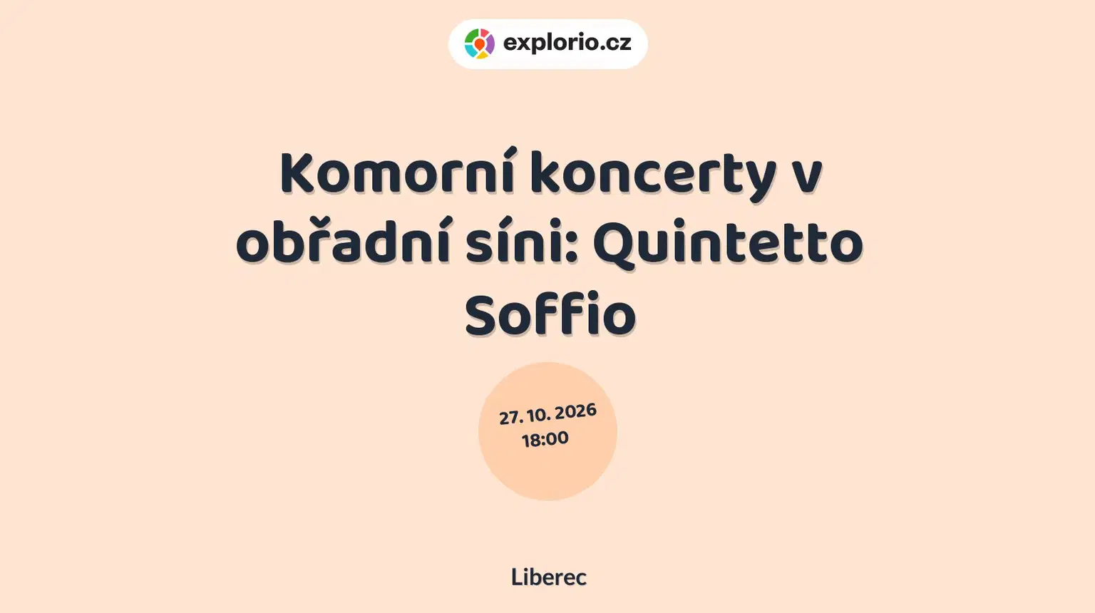 Komorní koncerty v obřadní síni: Quintetto Soffio – divadlo, Hudba a Kino, Liberec