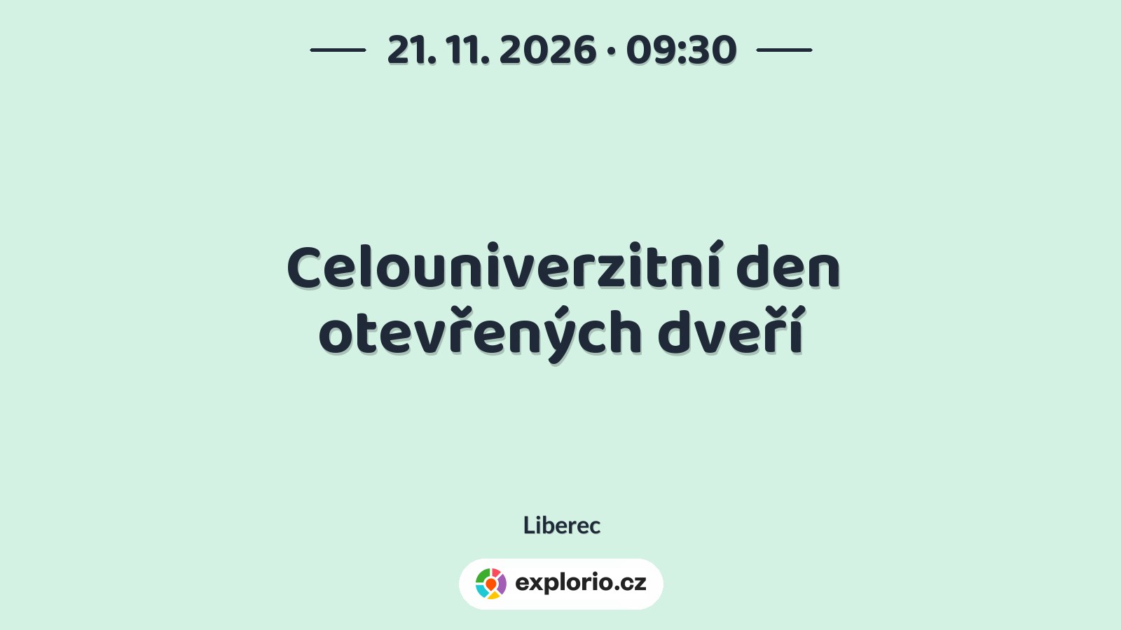 Celouniverzitní den otevřených dveří – prohlídky a Muzea, Liberec