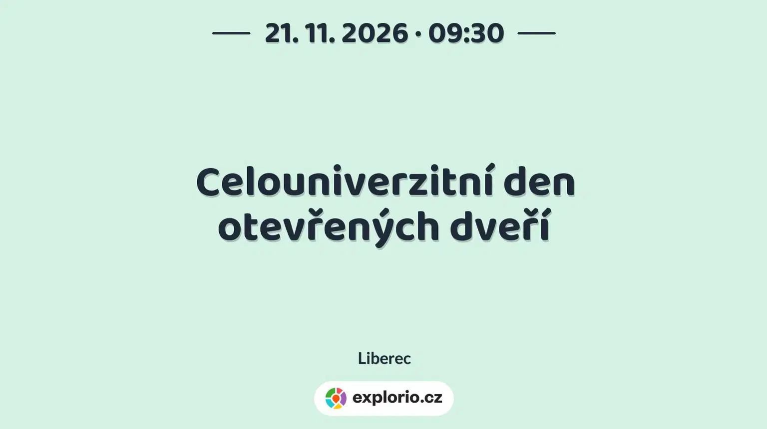 Celouniverzitní den otevřených dveří – prohlídky a Muzea, Liberec