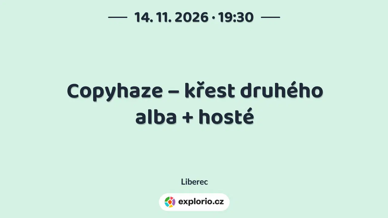 Copyhaze – křest druhého alba + hosté – divadlo, Hudba a Kino, Liberec