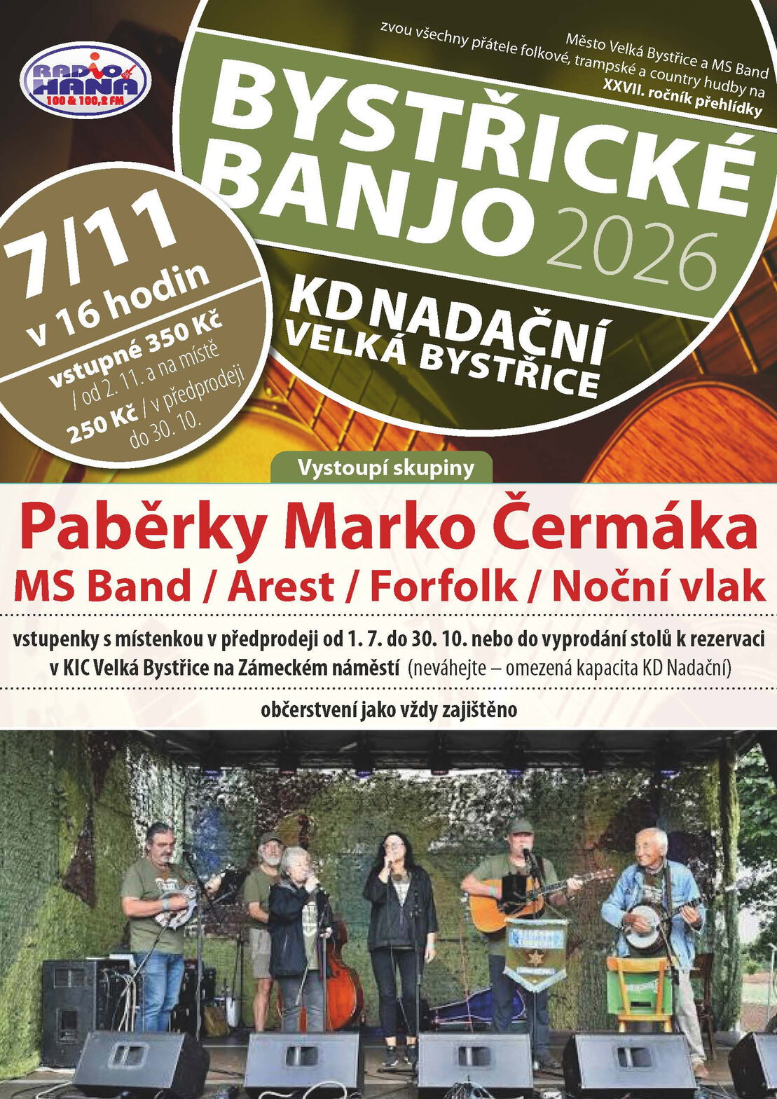Bystřické banjo 2026 – divadlo, Hudba a Kino, Olomouc – fotka 2