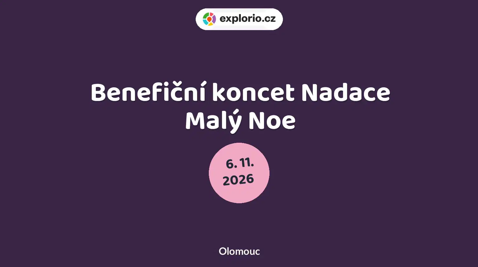 Benefiční koncet Nadace Malý Noe – divadlo, Hudba a Kino, Olomouc