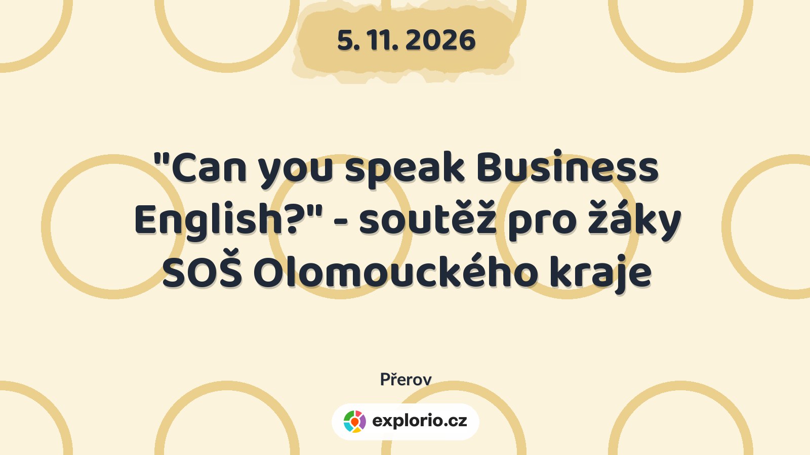 "Can you speak Business English?" - soutěž pro žáky SOŠ Olomouckého kraje – sport a Pohyb, Přerov