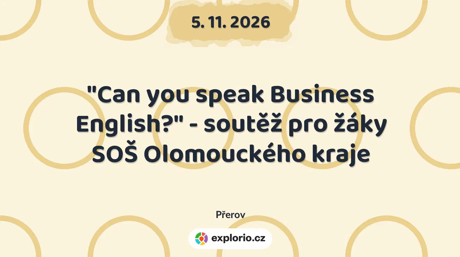 "Can you speak Business English?" - soutěž pro žáky SOŠ Olomouckého kraje – sport a Pohyb, Přerov