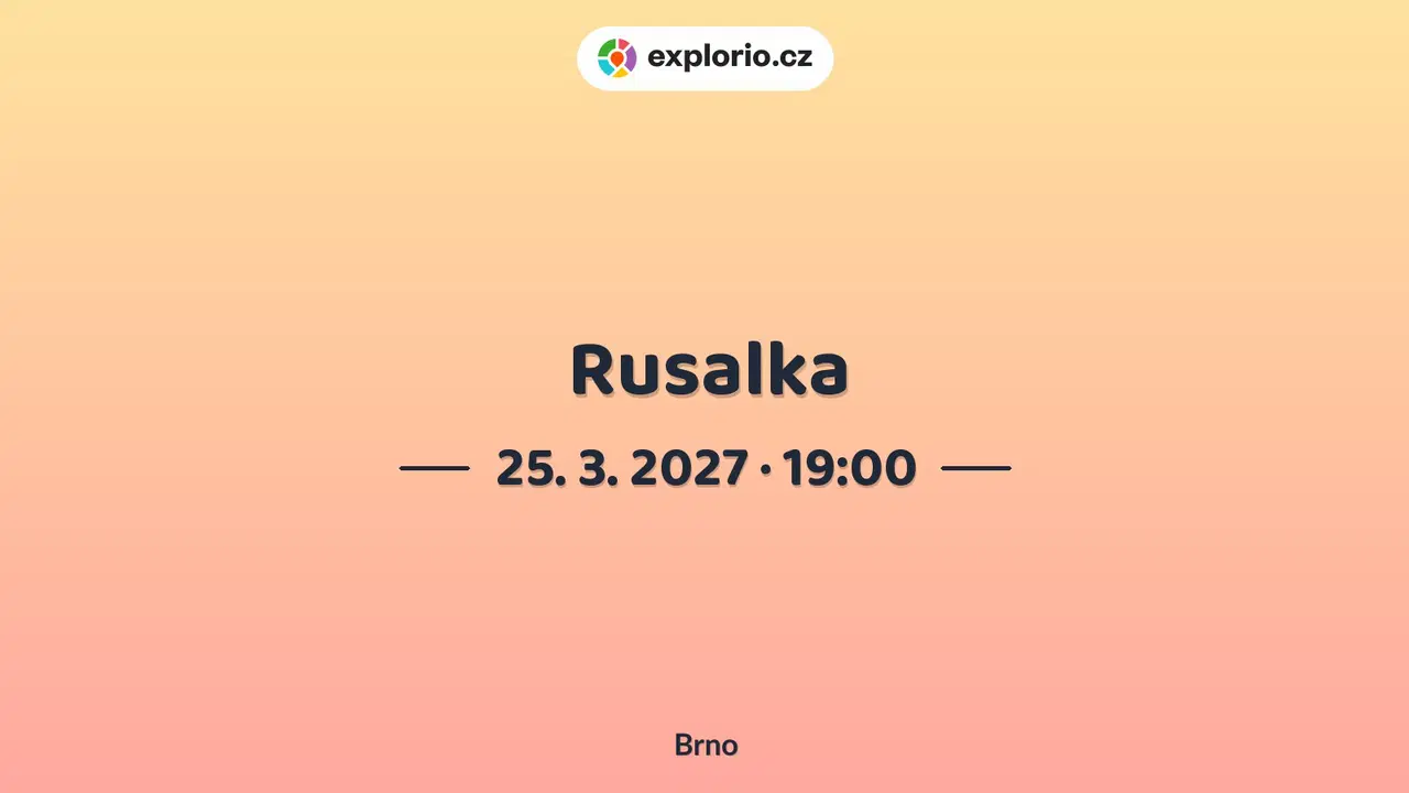 Rusalka – divadlo, Hudba a Kino, Brno