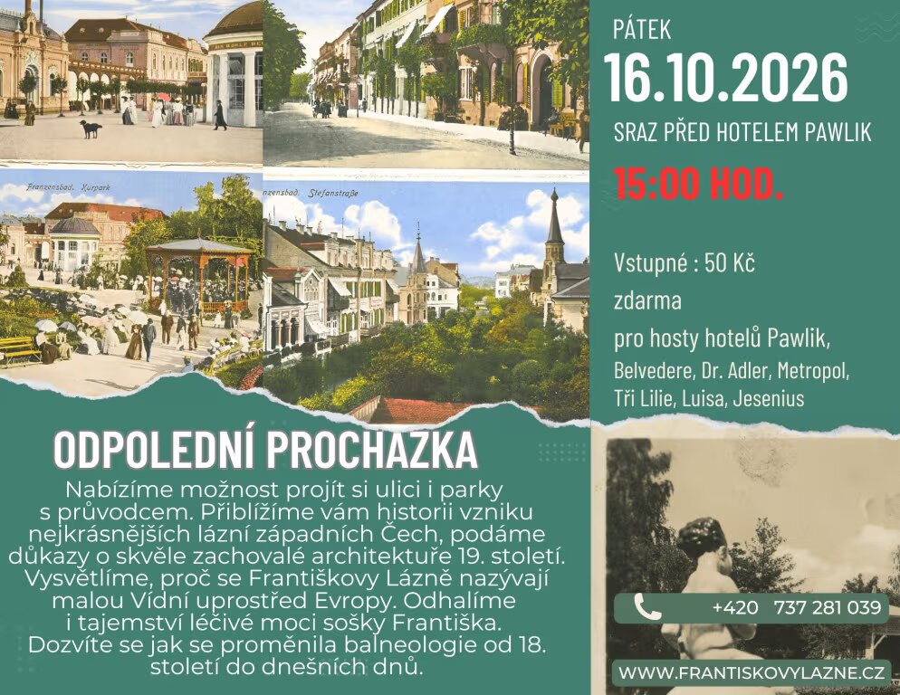 PROCHÁZKA S PRŮVODCEM - HISTORIE, ARCHITEKTURA, SLAVNÍ HOSTÉ – prohlídky a Muzea, Františkovy Lázně – fotka 2