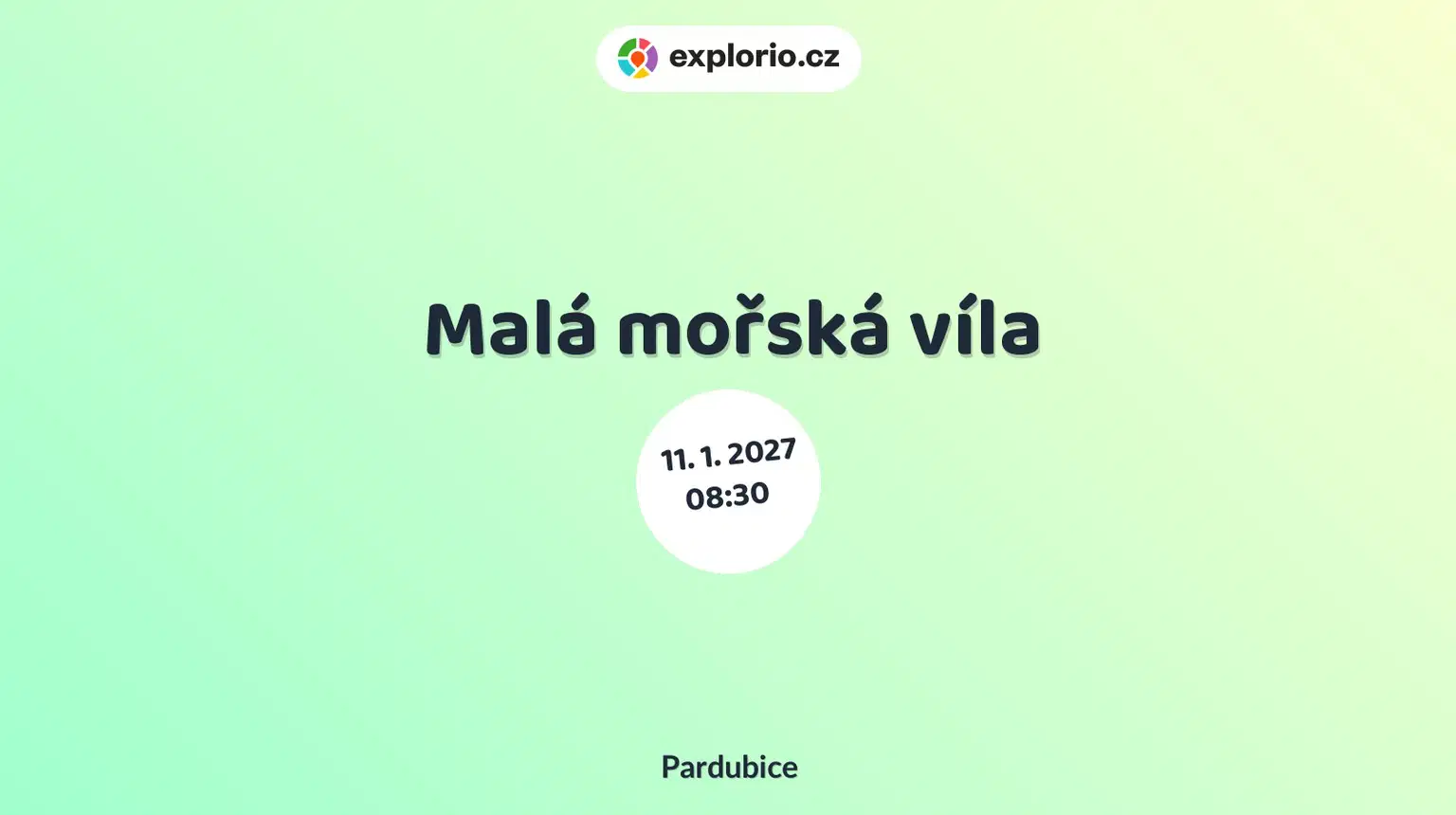 Malá mořská víla – divadlo, Hudba a Kino, Pardubice