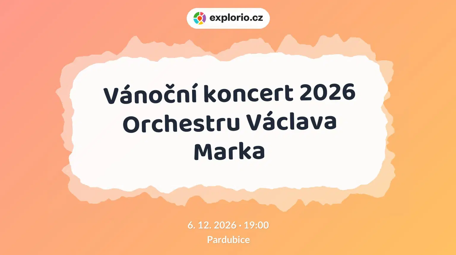 Vánoční koncert 2026 Orchestru Václava Marka – divadlo, Hudba a Kino, Pardubice