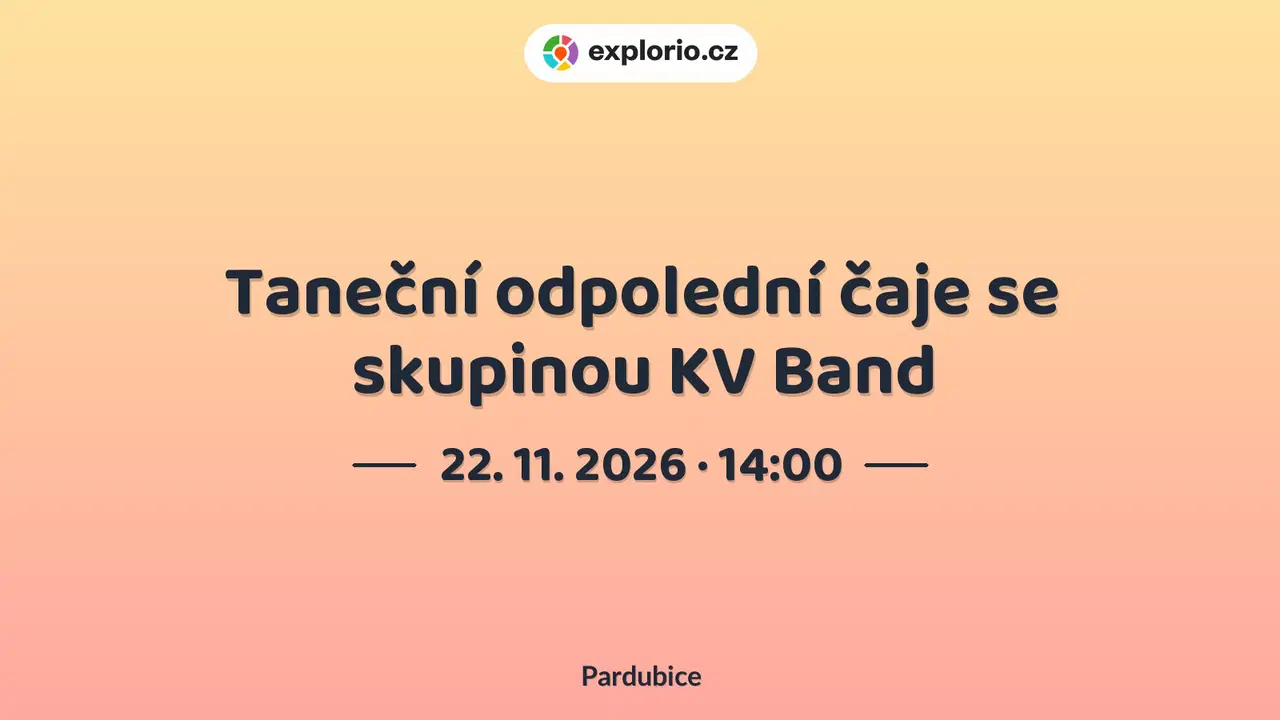 Taneční odpolední čaje se skupinou KV Band – divadlo, Hudba a Kino, Pardubice